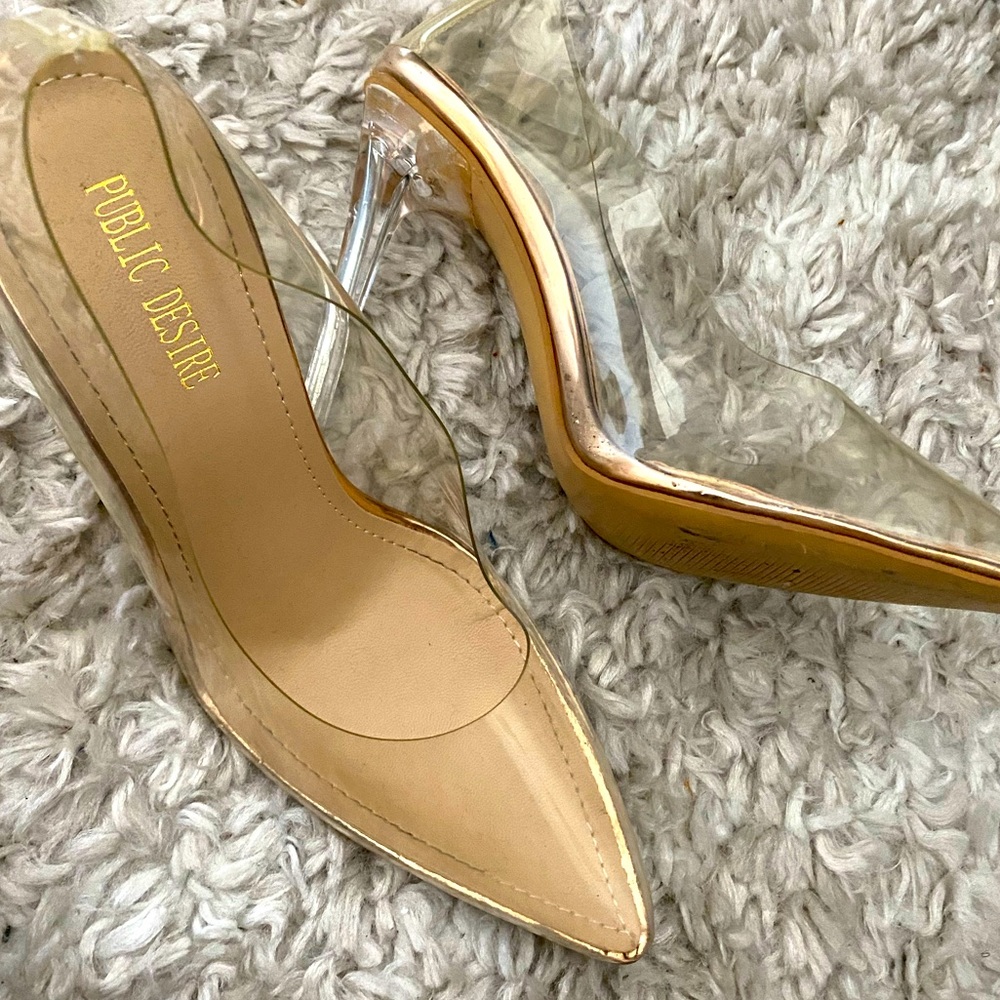 Perspex Clear Cinderella pumps